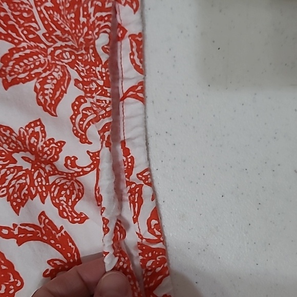 💥3for$12💥 Jones New York Orange & White Design Blouse size XL - Picture 6 of 8